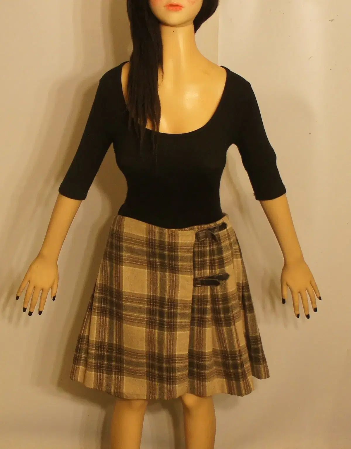 2221ミニスカート スカート ロング丈スカート スカート プリーツスカート チェック柄スカート ヴィンテージスカート スカート ロング丈