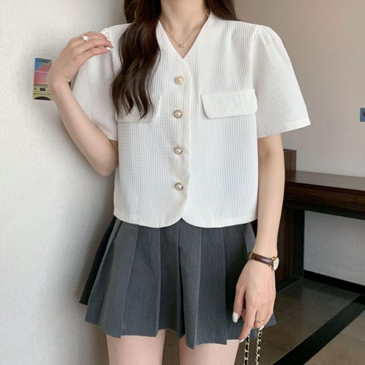 半袖ジャケット レディース ツイード風 アウター 夏 ショート丈
