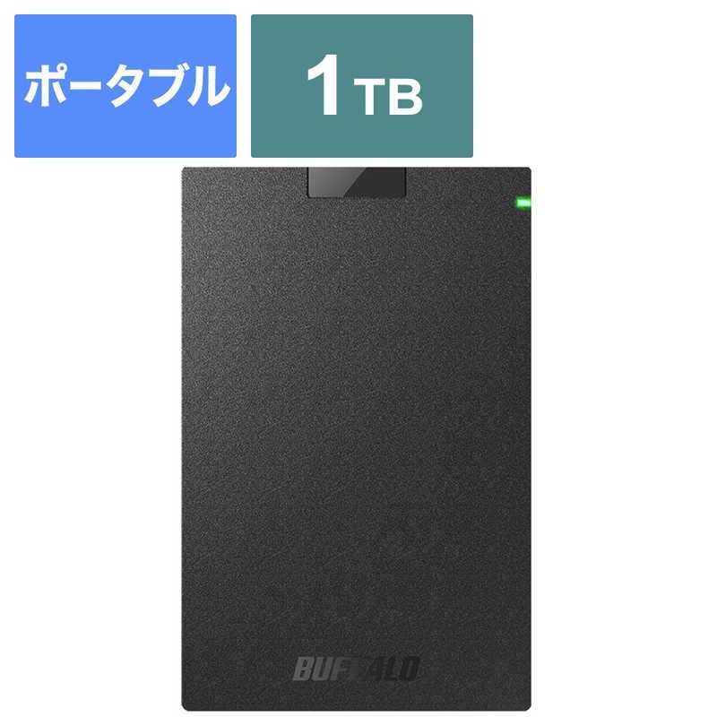 未開梱 BUFFALO 外付けＨＤＤ ブラック ポータブル型 １ＴＢ HD-PCG1.0U3-BBA