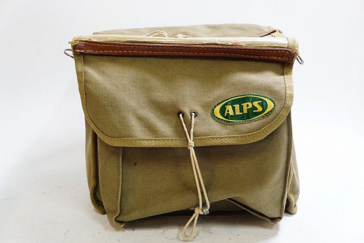 絶盤！アルプス フロントバッグ 帆布製 白 美品(ランドナー東叡 ALPS 