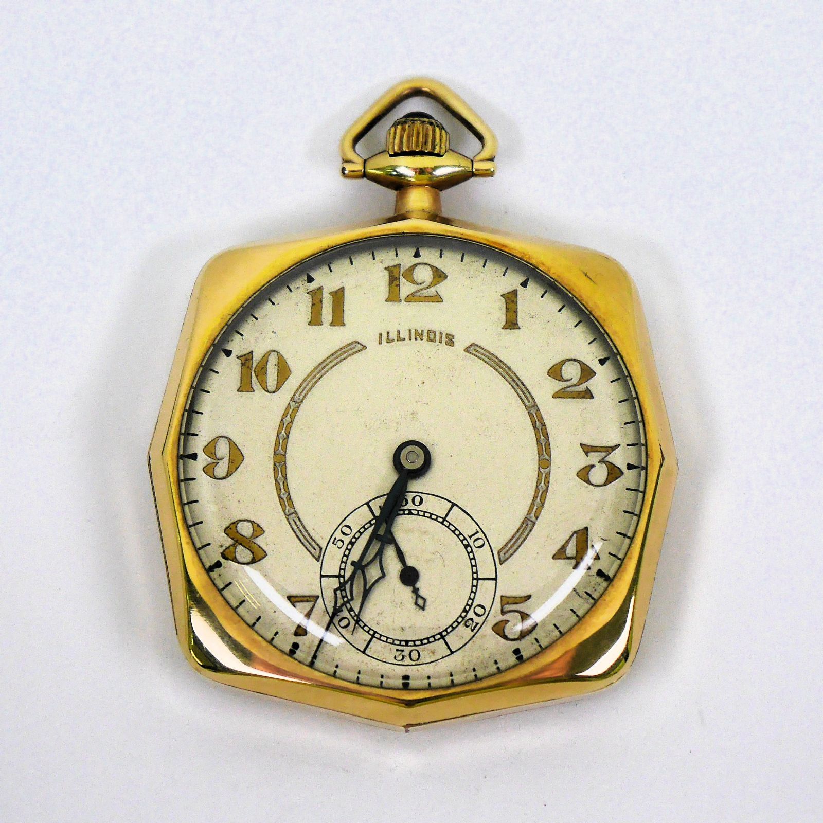 動品 懐中時計 エルジン 14金張 17石 Elgin pocket watch K14GF17jewelss no22