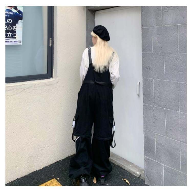 SHARE SPIRIT オーバーオール　カーゴパンツ　2way ベロア 2way カーゴパンツ オーバーオール ジョガーパンツ レディース