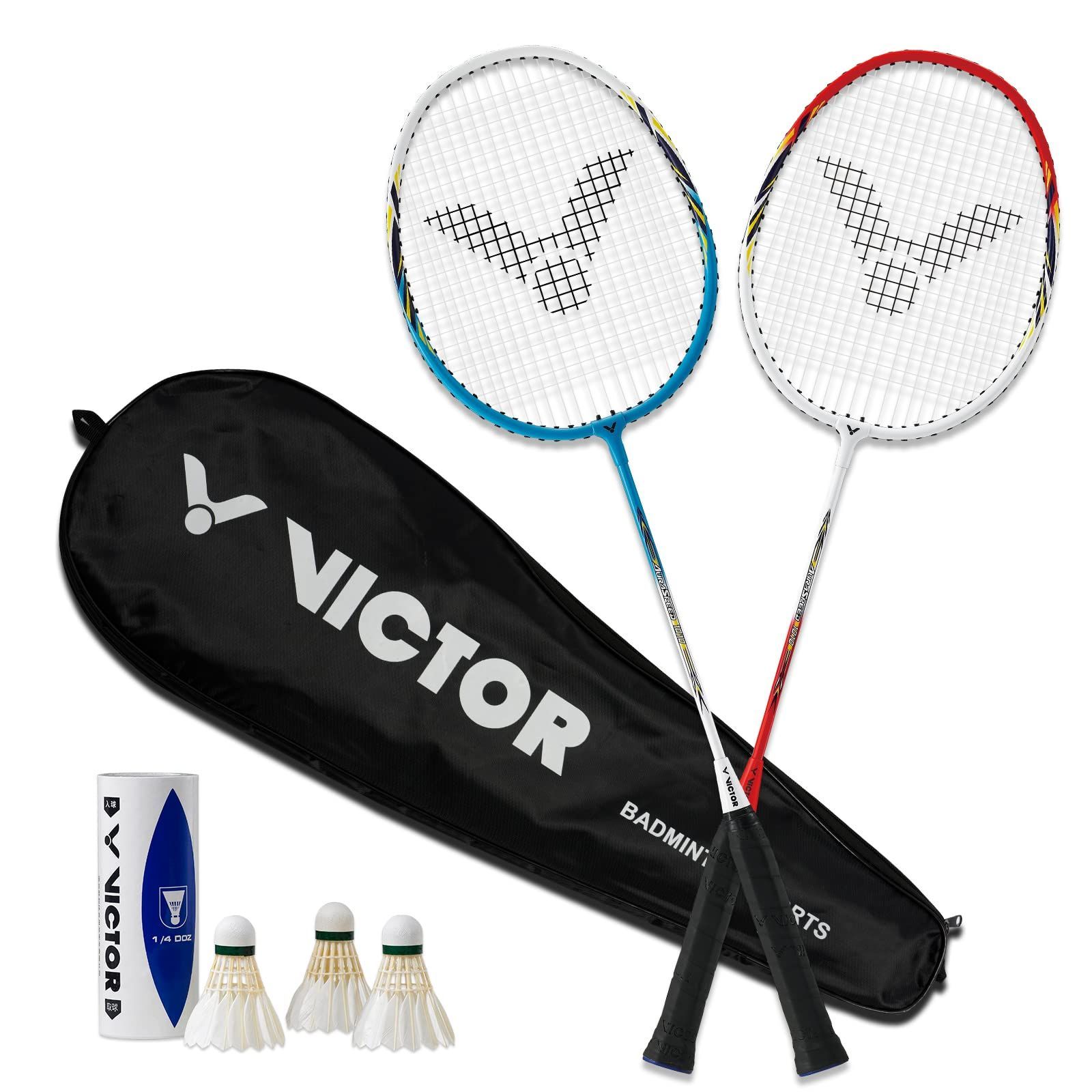 YONEX victor バドミントンラケット４本 - バドミントン