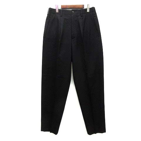 ワイズ フォー メン ツータック ウールギャバ テーパードパンツ ブラック 4 ワイズフォーメン Y's for men ヨウジヤマモト ウールギャバジン