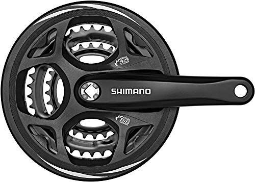 単品 シマノ(SHIMANO) フロントチェーンホイール(MTB) FC-M311 ブラック 48-38-28T 170mm ガード付き・対応BB 四角軸 122.5mm(LL123) EFCM311C888CL ALTUS(アルタス)