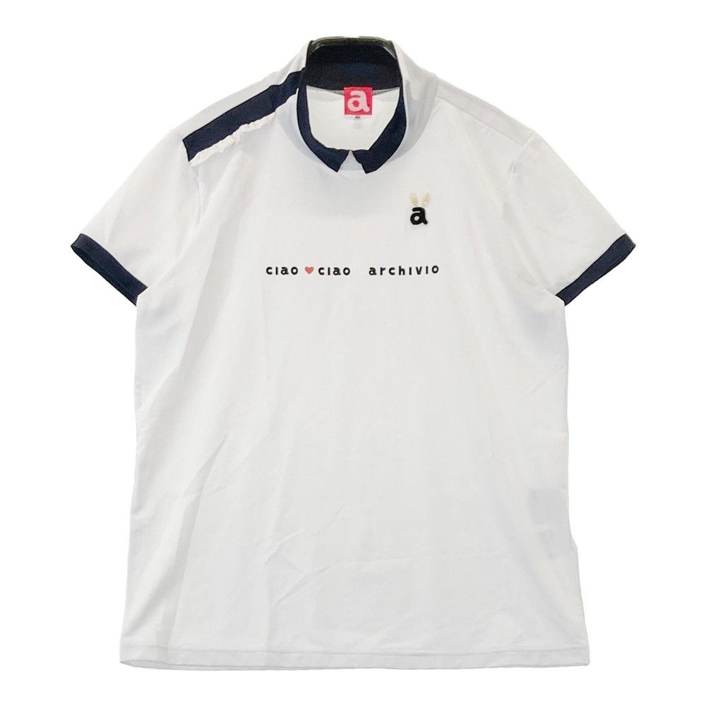 サイズ 40 ARCHIVIO アルチビオ ハイネック 半袖Tシャツ ホワイト系 240101438282 ゴルフウェア レディース ストスト