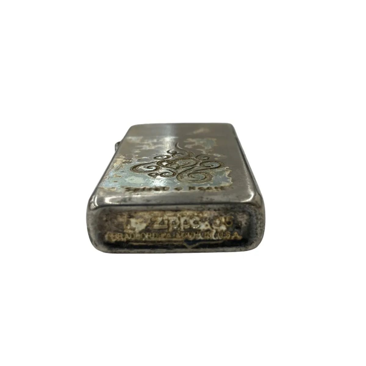 zippo ジッポー スパイラルハート 24K 金メッキ 2005年製-