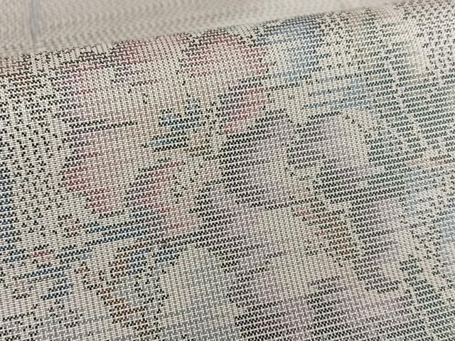 平和屋着物○本場大島紬 7マルキ 総絣 市松笹文 黒地 正絹 逸品