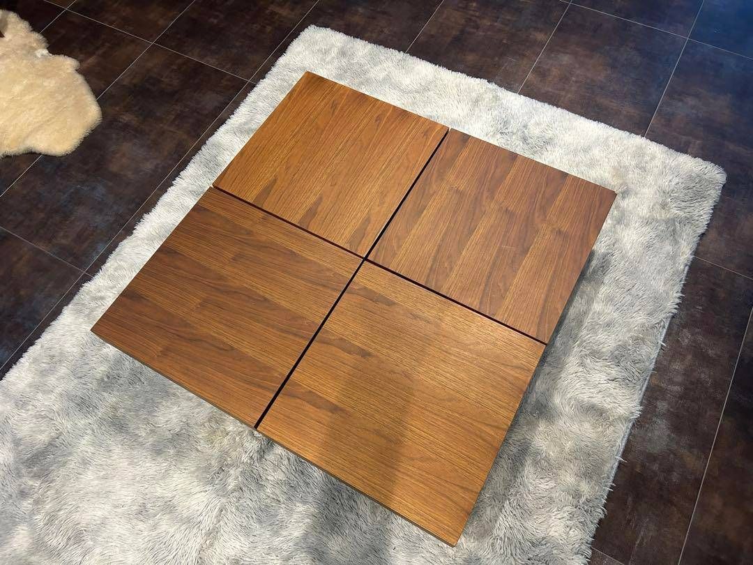 モダンローテーブルスクエア型ウォールナットスクエアテーブル正方形nZ