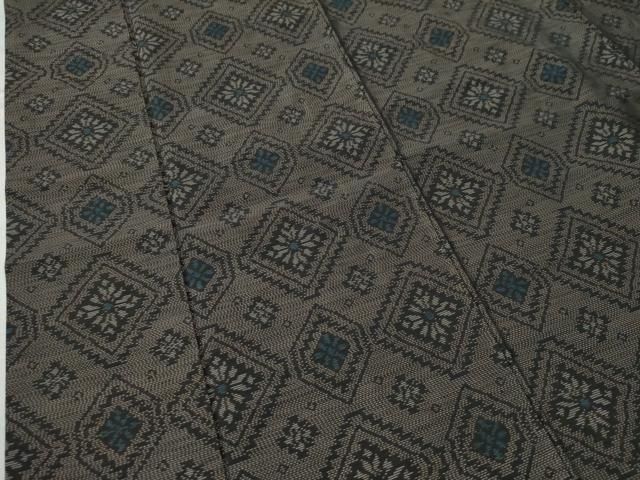 平和屋着物○本場大島紬 龍郷柄 花菱吉祥文 正絹 逸品 未使用