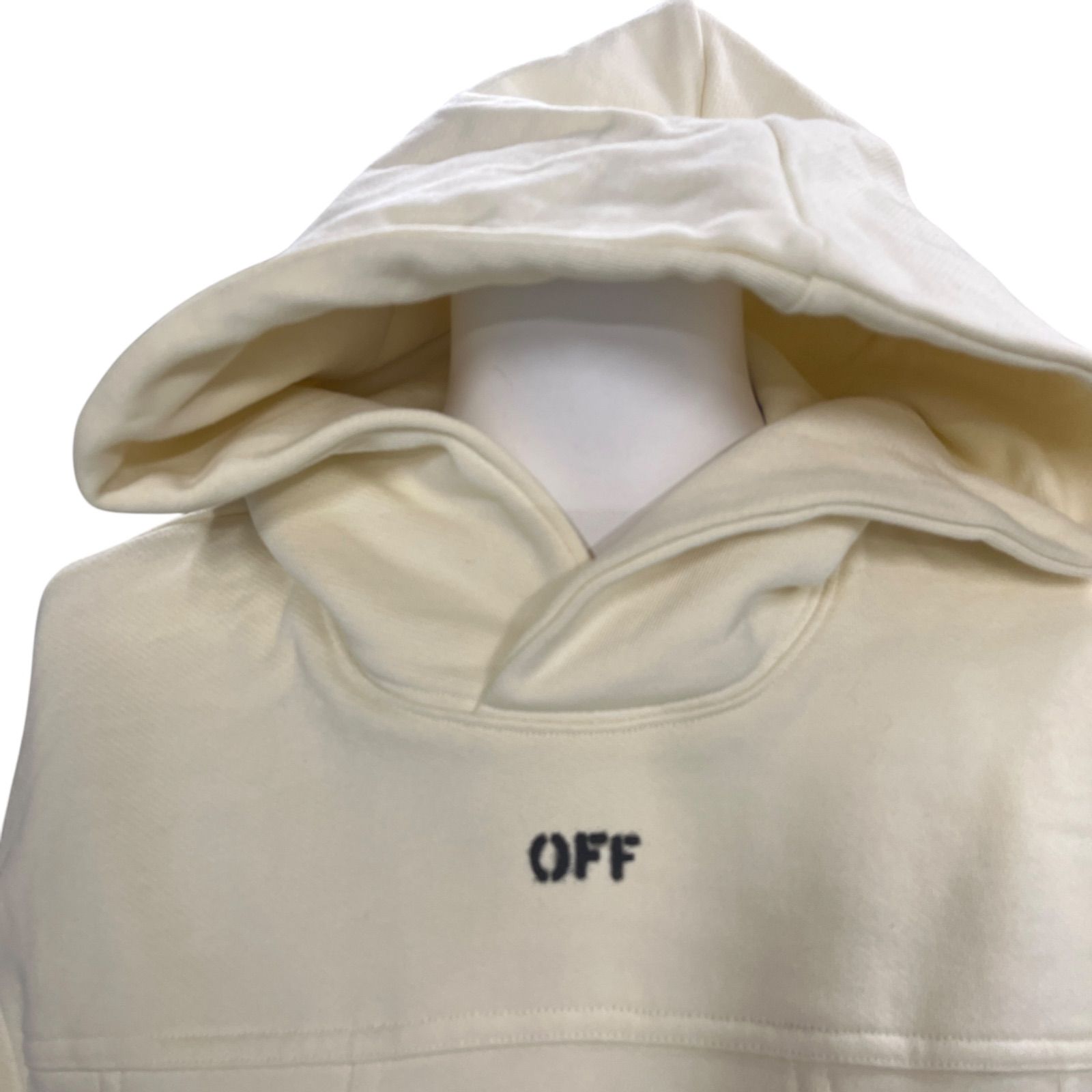 オフホワイト メインレーベル off-white 裏起毛 パーカー スウェット 