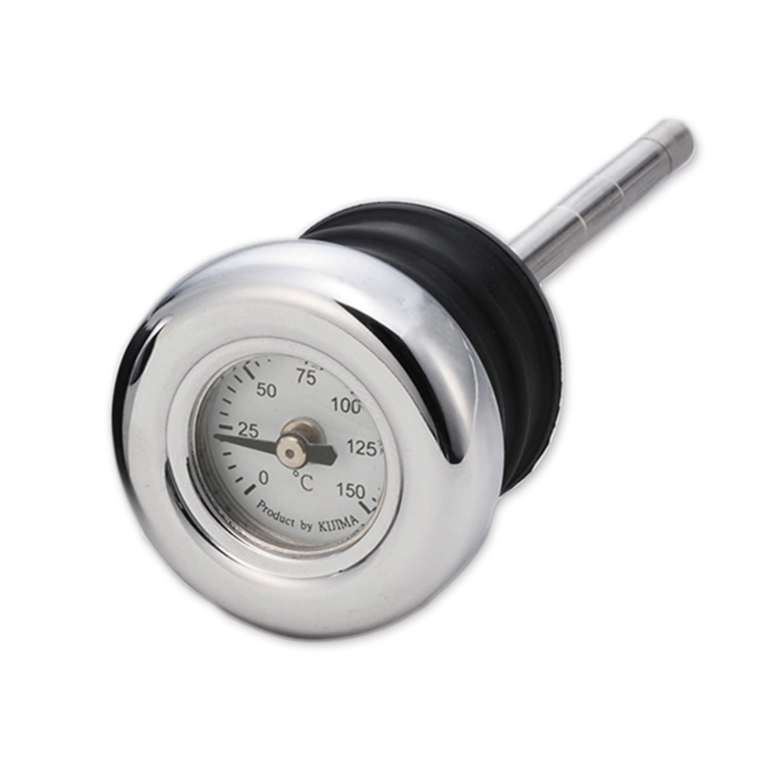 【迅速発送】キジマ(Kijima) バイクパーツ ディップスティック油温計 ソフテイル('00-'15) クロームベゼル HD-04181