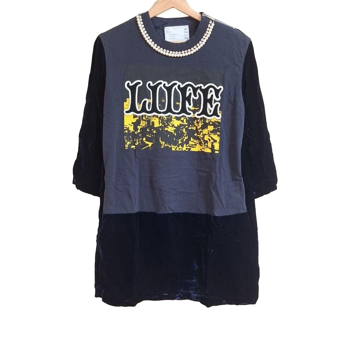 sacai✨ゆったりオーバーサイズ　変形デザイントップス　アシメントリー Sacai サカイ ドッキングカットソー サイズ1 18-03870 レッド