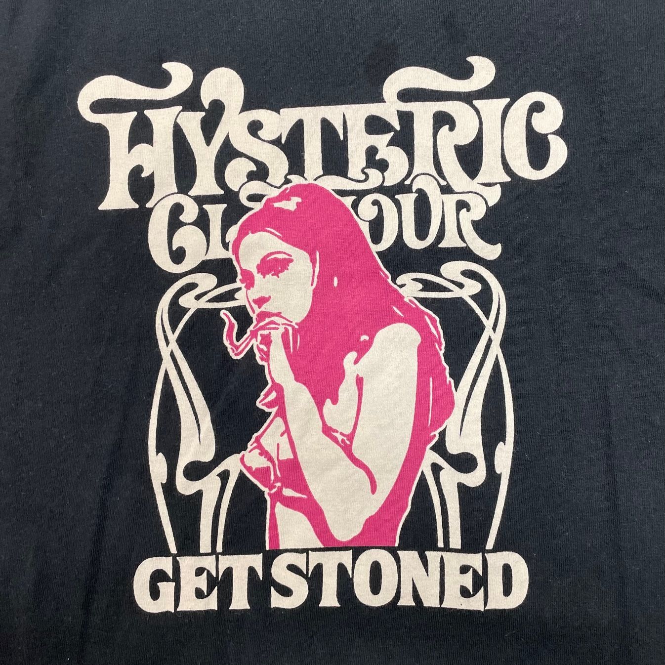 【新品】ヒステリックグラマー GET STONED Tシャツ ブラックTシャツ/カットソー(半袖/袖なし)