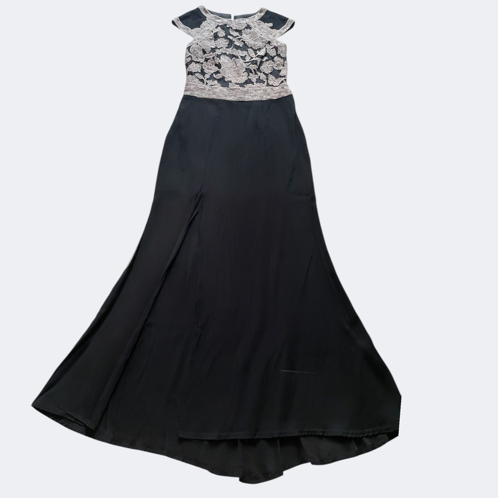 新品◇TADASHI SHOJI タダシショージ 上品お花刺繍レースブラック 