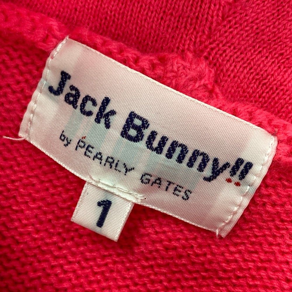 サイズ：1 JACK BUNNY ジャックバニー  ウール混 ニットパーカー  ピンク系 [240101467374] ゴルフウェア レディース ストスト サイズ：1 JACK BUNNY ジャックバニー ウール混 ニットパーカー