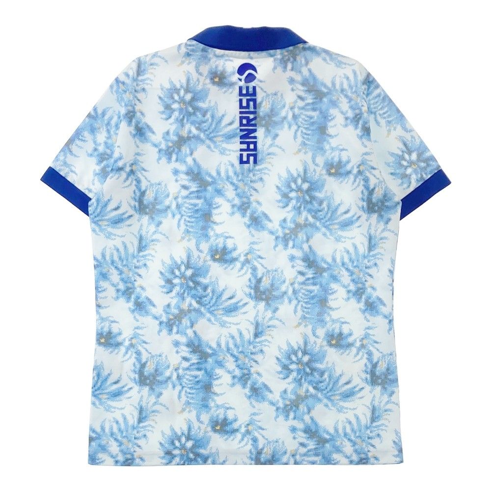 サイズ：XL SANRISE サンライズ ポロシャツ 花柄 ブルー系