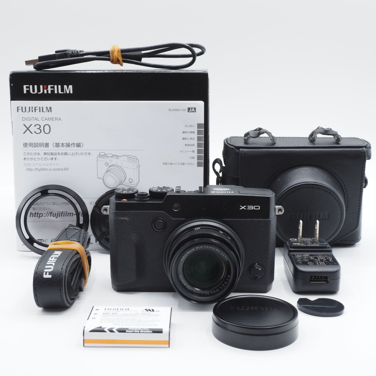 FUJIFILM X30 ブラック 純正フードも 美品 【公式通販】