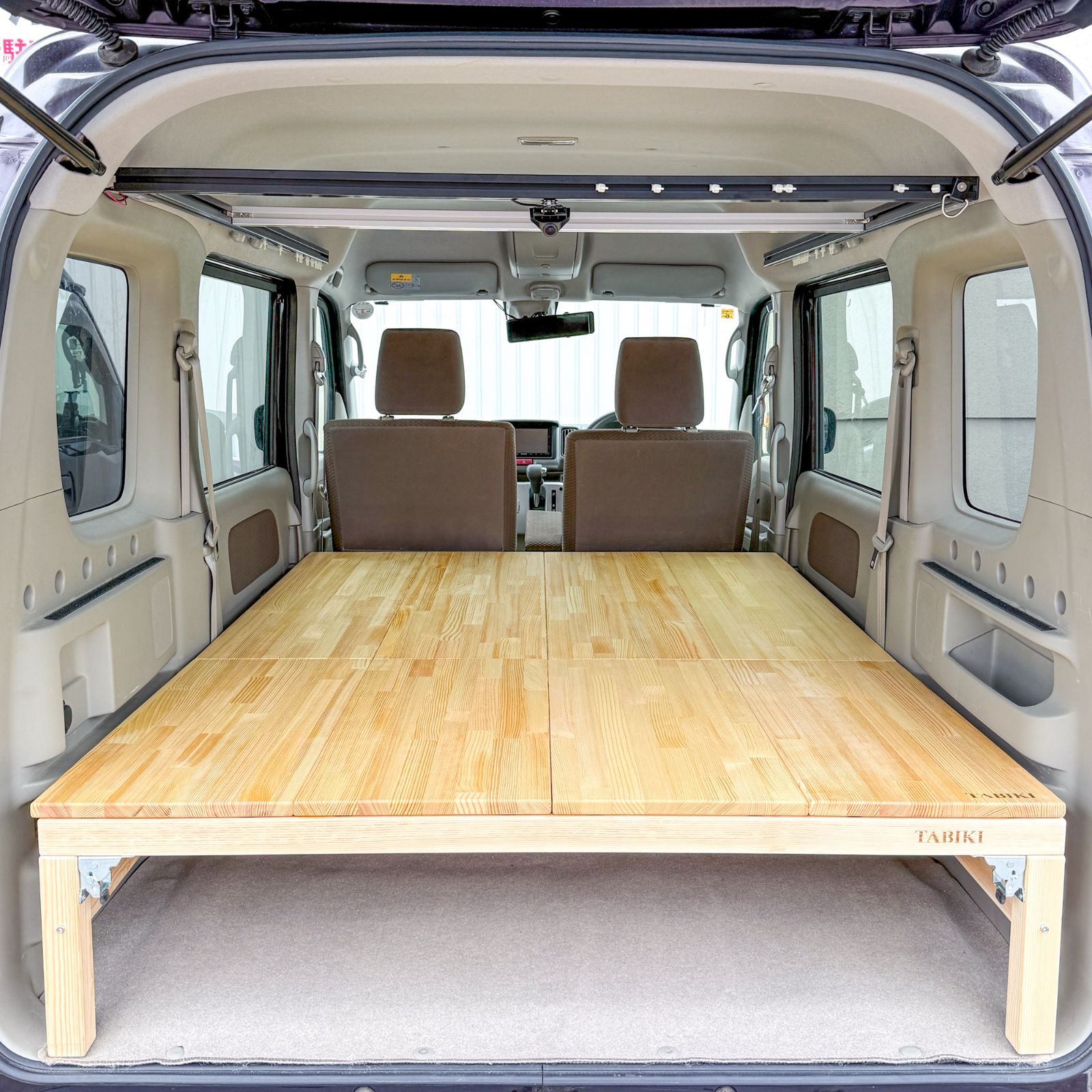 エブリイ ワゴン ベッドキット DA17W用 ワックス塗装 TABIKI 車中泊 車内用 車中キャン オートキャンプ 軽バンキャンプ用品