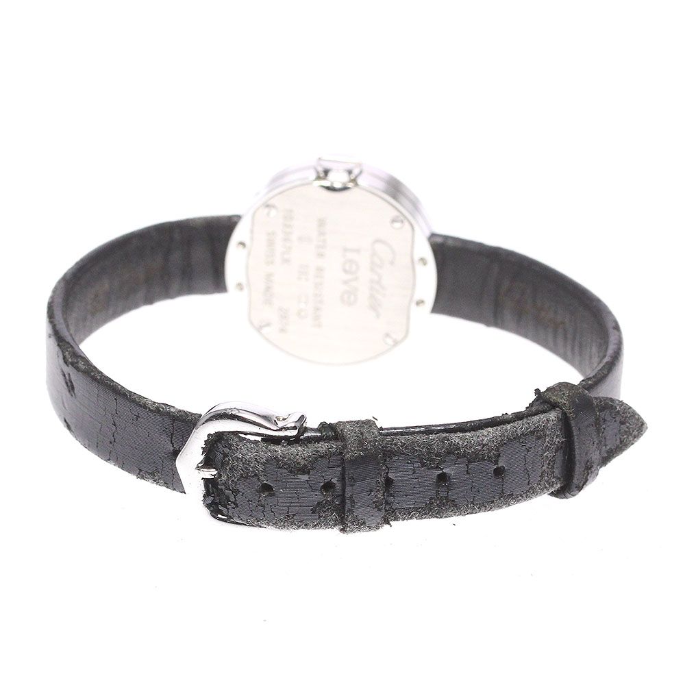 ベルト訳あり カルティエ CARTIER WE800331 ラブウォッチ K18WG ダイヤベゼル クォーツ レディース _747197【ev20】 カルティエ CARTIER WE800331 ラブウォッチ K18WG ダイヤベゼル
