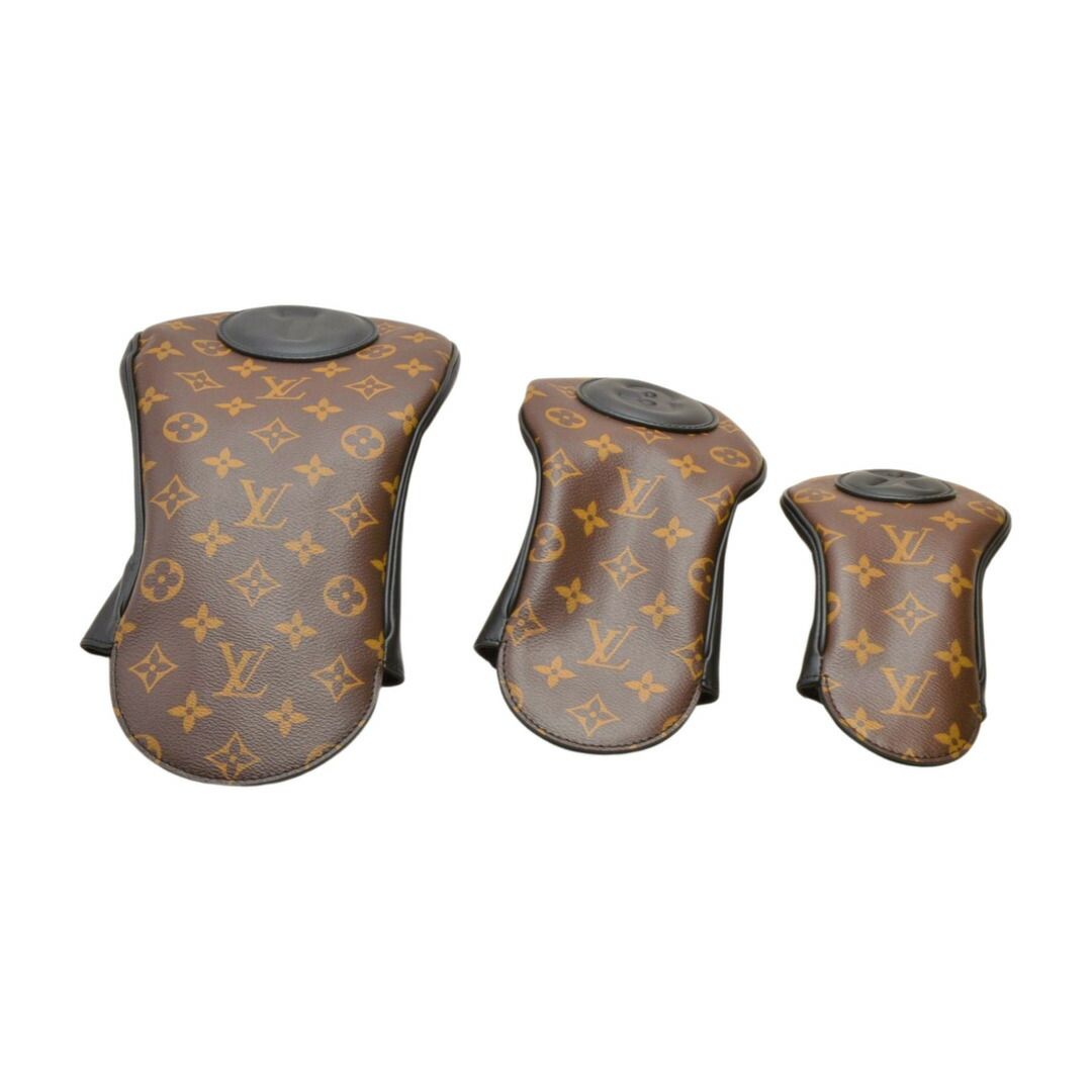 ルイヴィトン LOUIS VUITTON ゴルフ ヘッドカバー モノグラム ブラウン GI0825 イタリア製 RFID 3点セット メンズ F-YA985 ルイヴィトン LOUIS VUITTON ゴルフ ヘッドカバー モノグラム
