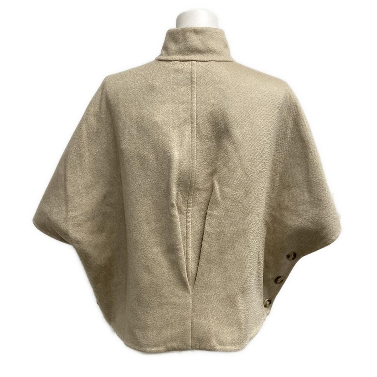 衝撃価格！ マックスマーラ ポンチョ サイズSM レディース - 24247361416 サンド ベージュ×ダークブラウン カシミヤ|五分袖|春|秋 カシミヤ