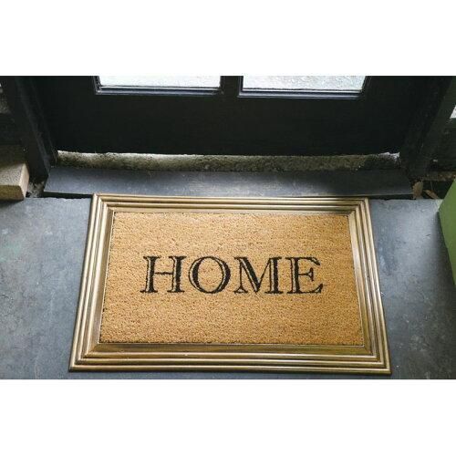 【新品・3営業日で発送】彩か(SAIKA) 玄関マット Rubber＆Coir MAT ゴールドフレーム HOME DGM-107 (1654064)