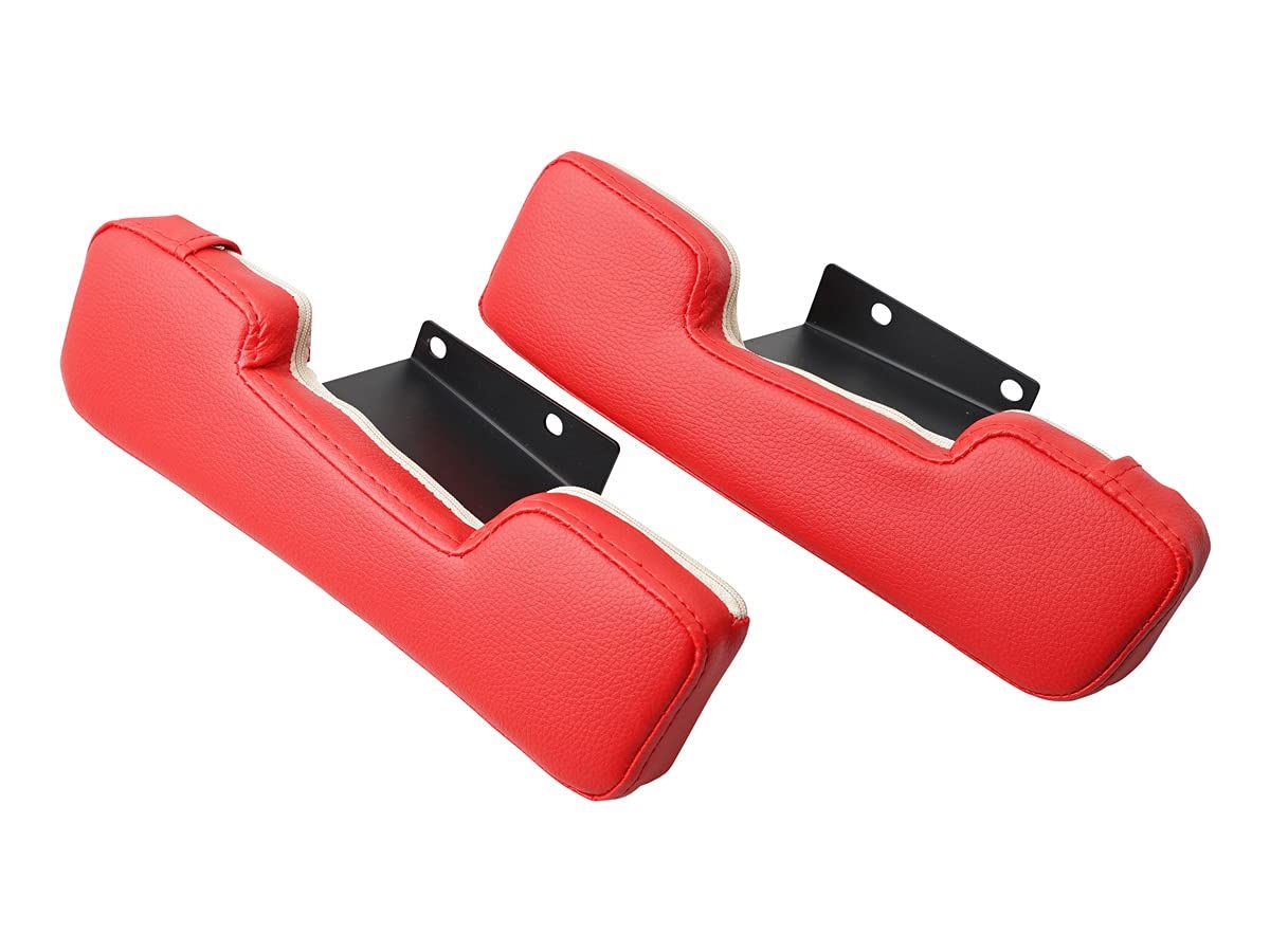 TRISTAR S ハイエース レジアスエース 200系 1型 2型 3型 4型 5型 6型 7型 8型 サイドアームレスト ドアアームレスト 肘掛け スマートフォン対応 左右セット レッドレザー