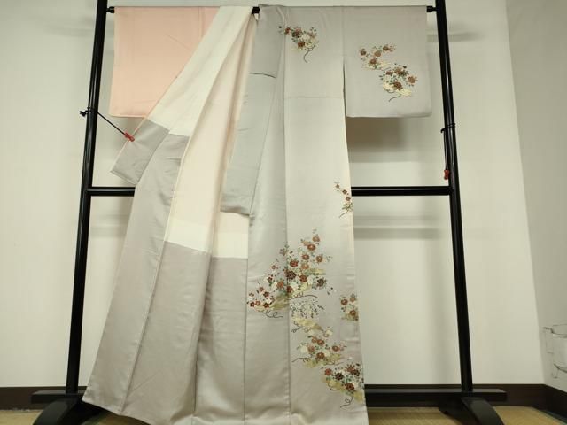 平和屋着物□訪問着 花筏文 暈し染め 金彩 正絹 逸品 DAAR1697qp  