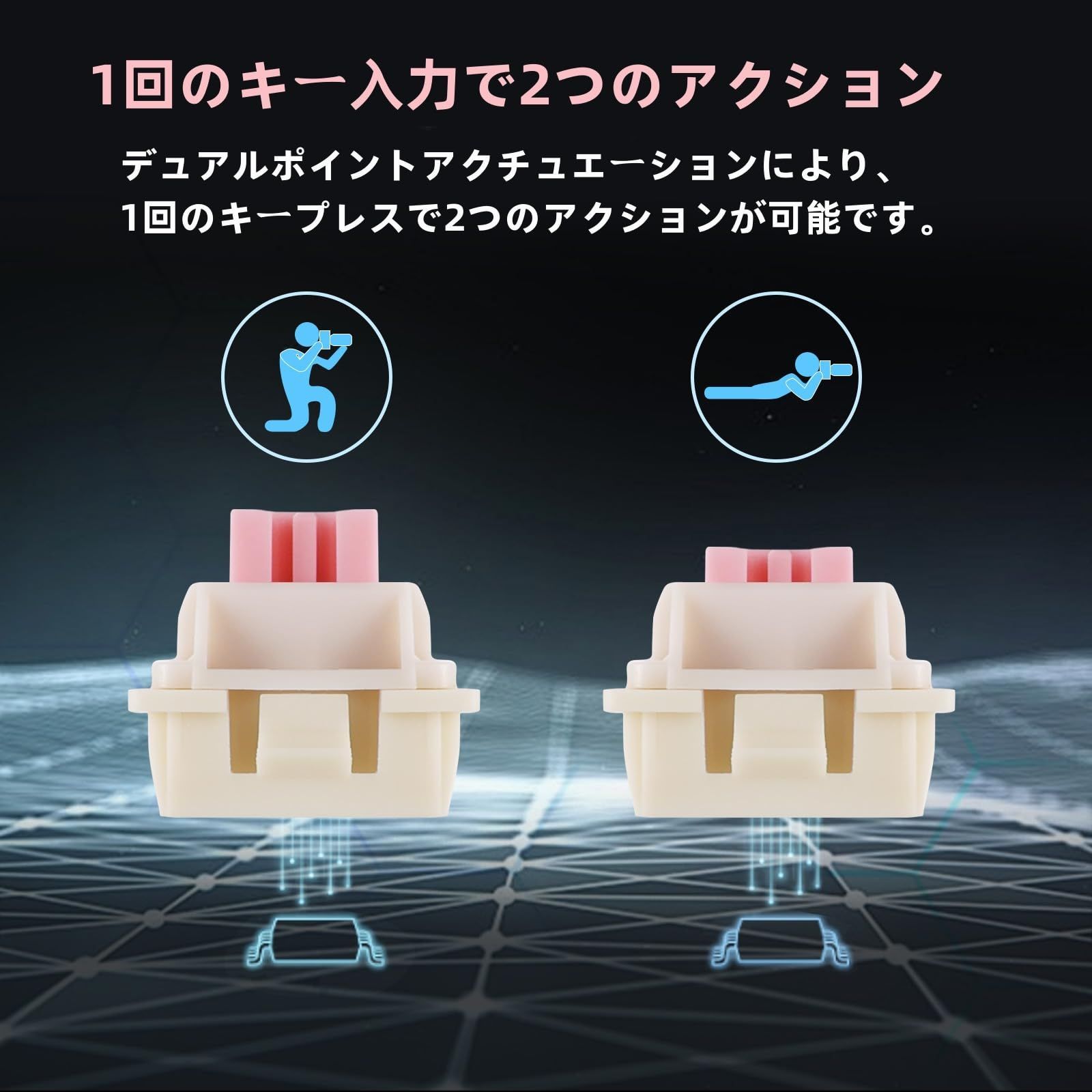 調節 なアクチュエーション ホットスワップ コンパクト設計61キー ラピッドトリガー磁気キースイッチメカニカルキーボード エスポートゲーミングキーボード PBTキーキャップ 60 RGBバックライト Hz-61 パソコン用キーボード e元素