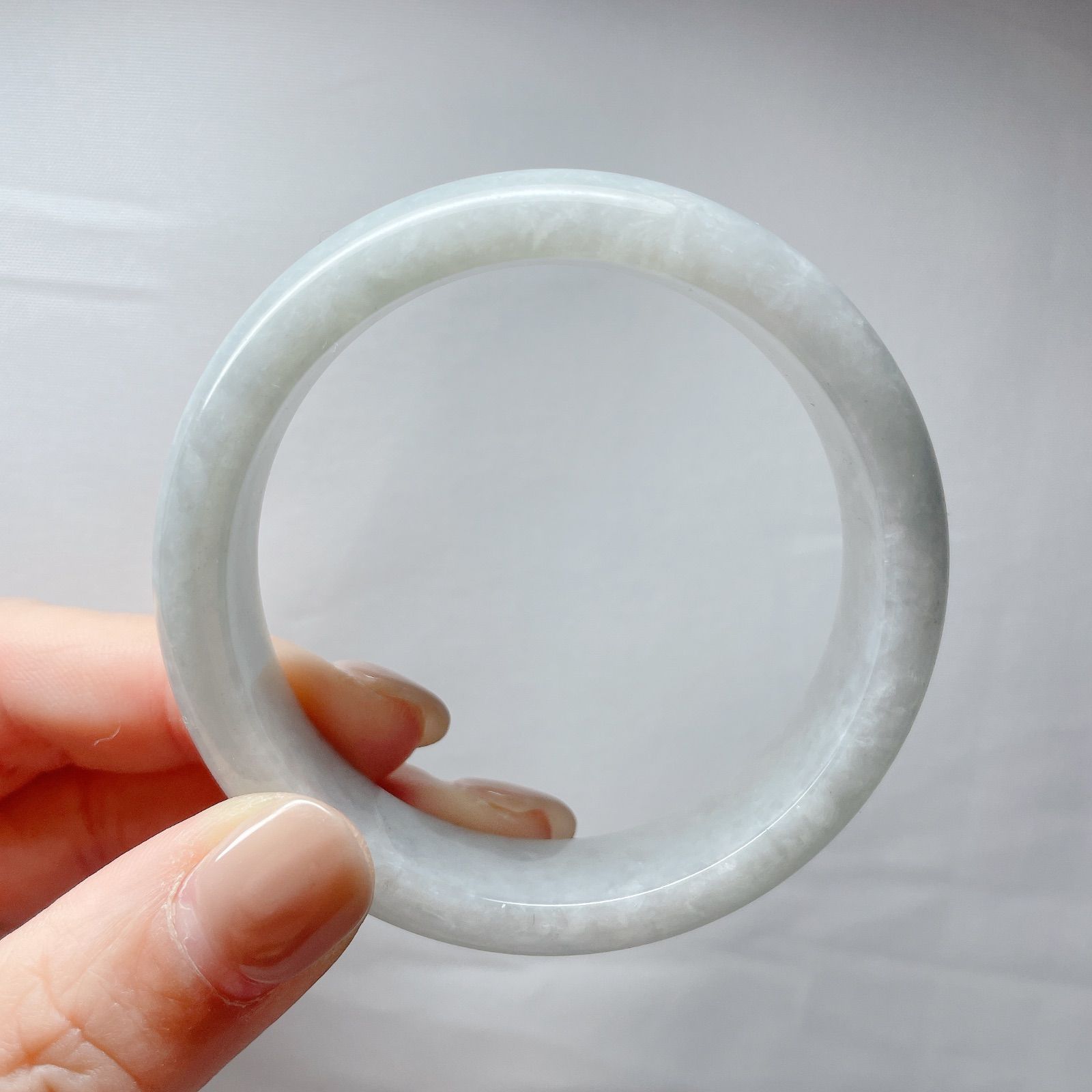 新入荷】本翡翠保証‼️天然A貨翡翠バングル 内径約55.2mm