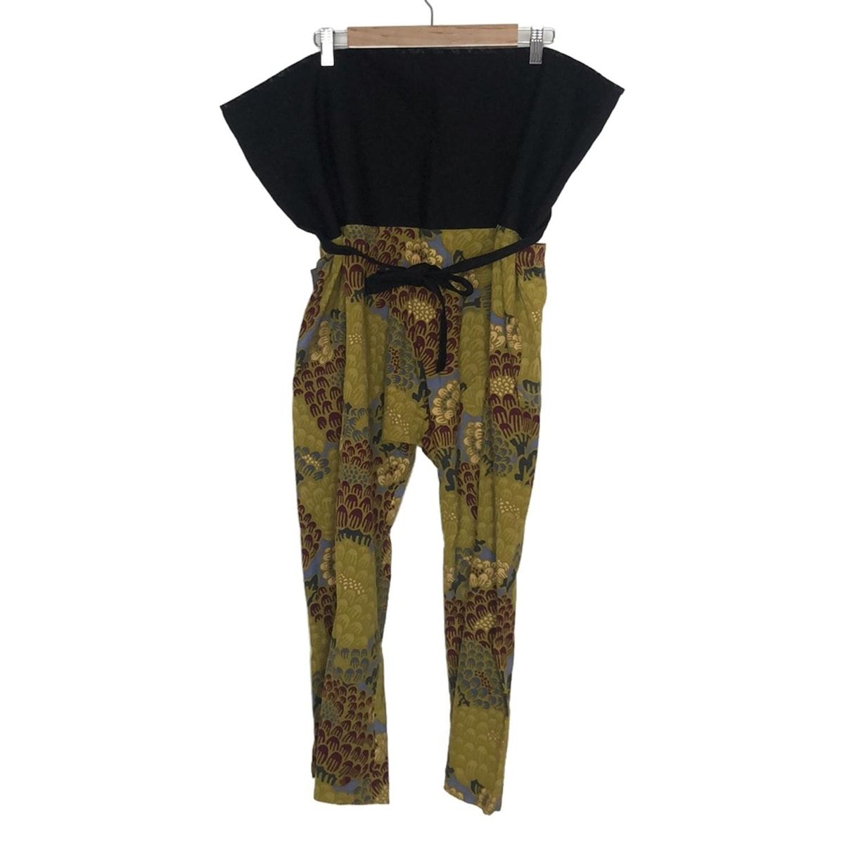 SOU SOU ソウソウ パンツ サイズM レディース - イエローグリーン×グリーン×マルチ フルレングス 帯付き