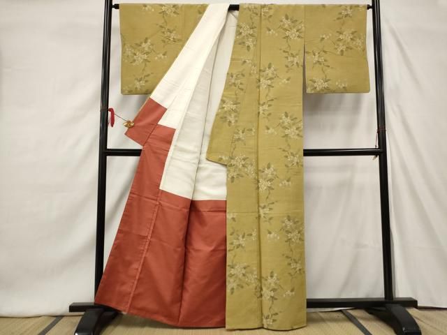 平和屋着物○上質な紬 総絞り 菱文 正絹 逸品 AAAU0290np