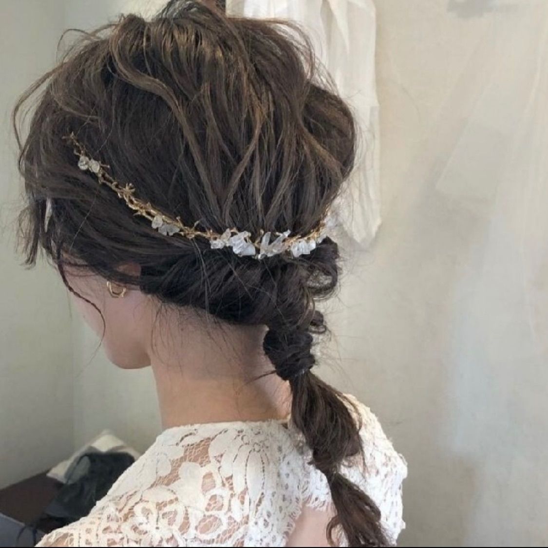 水晶クラウン U.couture 結婚式 ヘアアクセサリー ウェディング - モチ