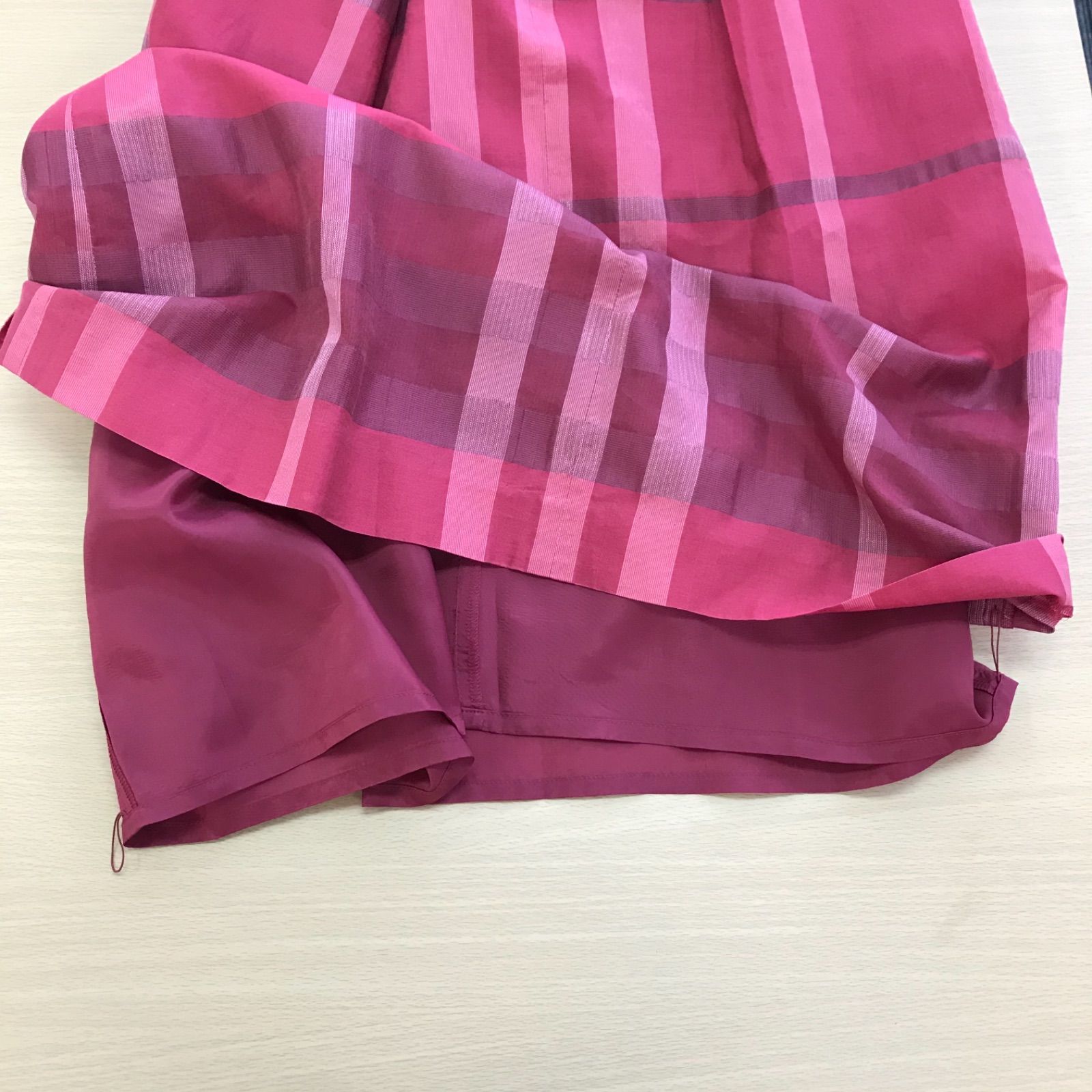 美品 BURBERRY バーバリーロンドン ノバチェック ワンピース 赤 21