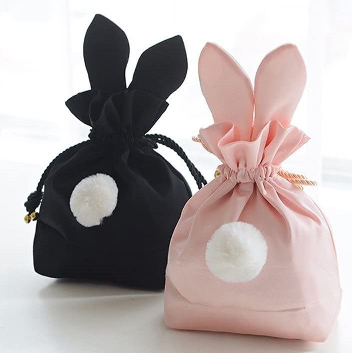 メルカリshops うさぎの巾着袋 コスメポーチ 可愛い ジュエリーポーチ 小物入れ