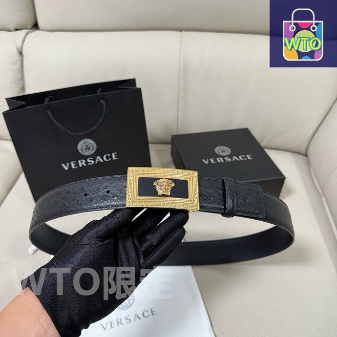 VERSACE ラ メドゥーサ ベルト 今日WTO】Versace MEDUSA ヘッドレザー