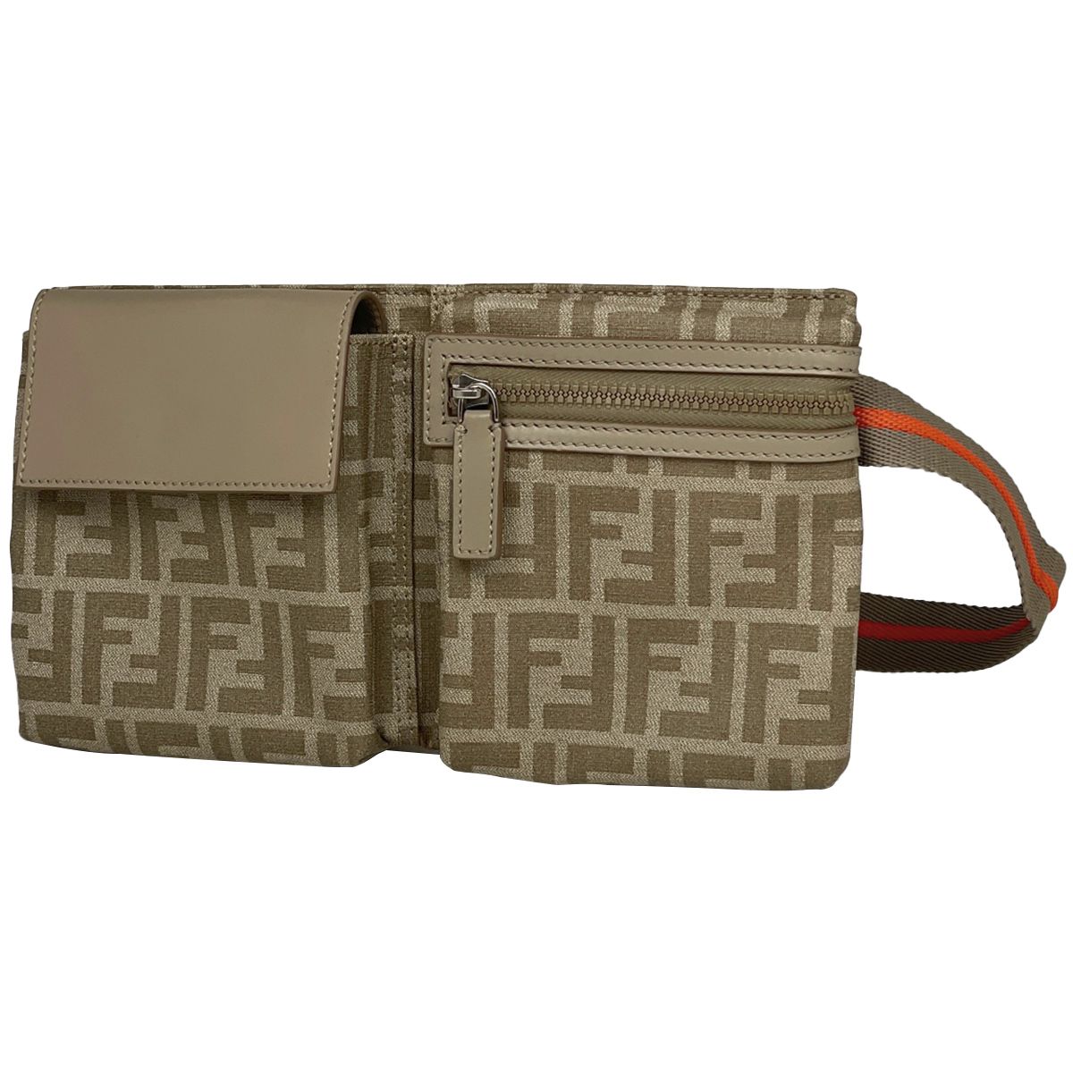 在庫一掃 フェンディ FENDI ズッカ柄 ウエストバッグ ボディバッグ ボディバッグ コーティングキャンバス ベージュ 7VA280 レディース