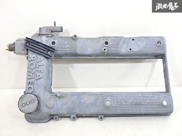 当時物!! Alfa-Romeo スパイダー2000 純正 エンジン ヘッドカバー カムカバー タペットカバー 棚14M