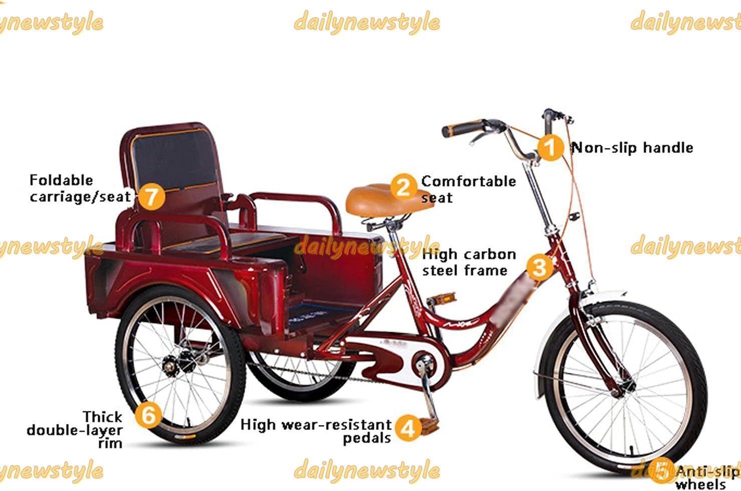 人気推薦◆三輪自転車 大人の三輪車