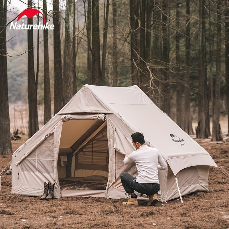⭐️新品未使用品⭐️エアテント ベージュ 2807 エア テント 1人用 ~ 3人用 ベージュ 200×200cm アウトドア