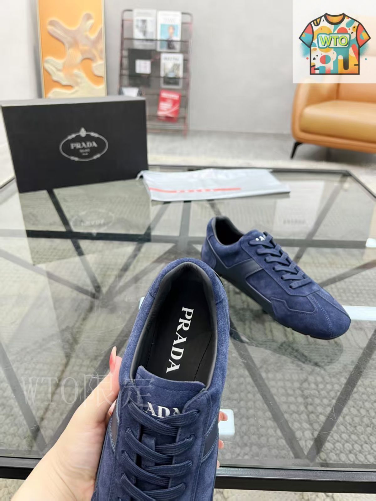 PRADA - 専用 Prada プラダ メンズ レザー スニーカー08-EH47 - メルカリ