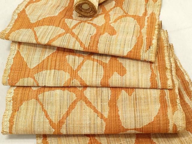 平和屋着物○小千谷紬 草花文 正絹 逸品 未使用 AAAZ8893ph