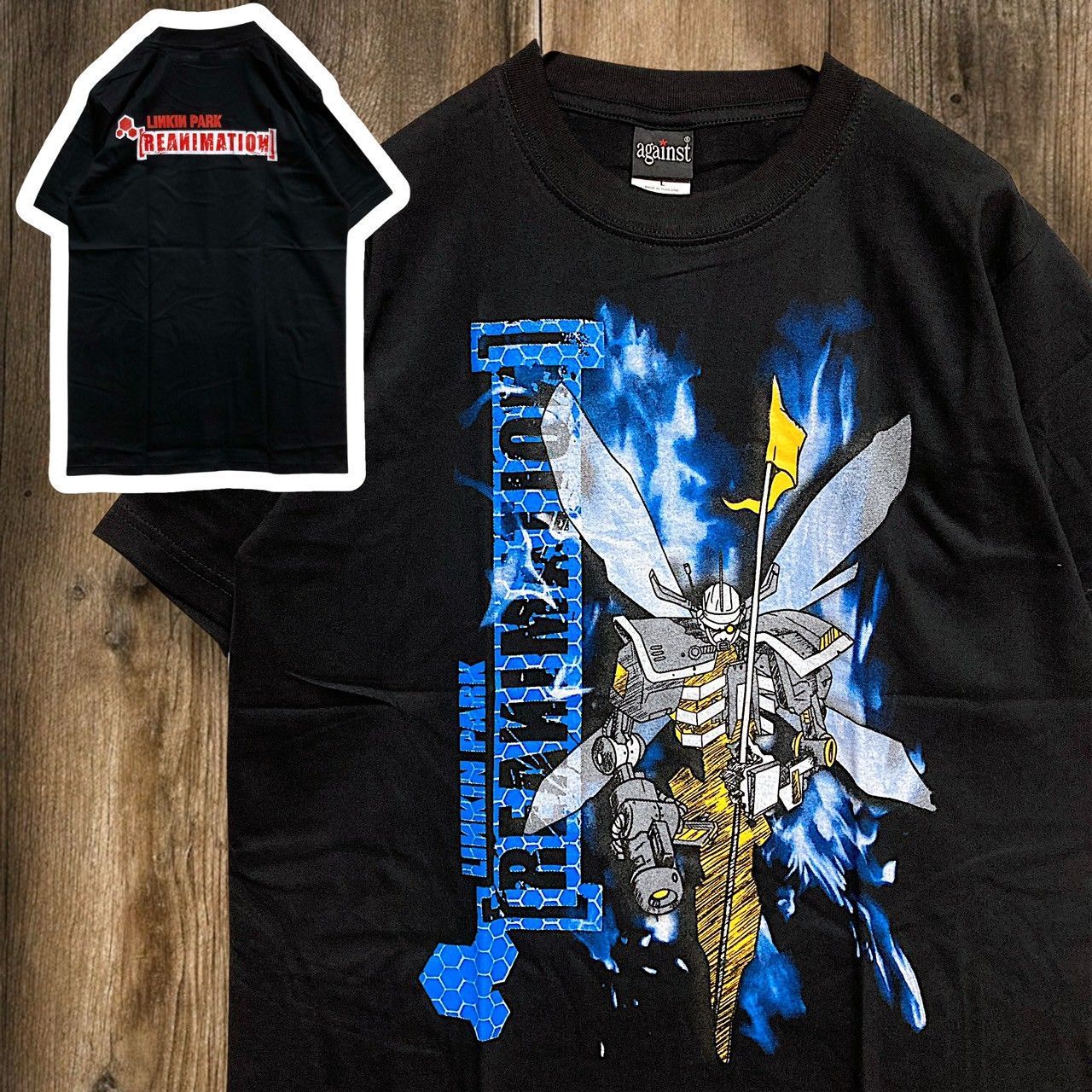 バンド Tシャツ リンキンパーク LINKIN PARK REANIMATION 黒 ロボット
