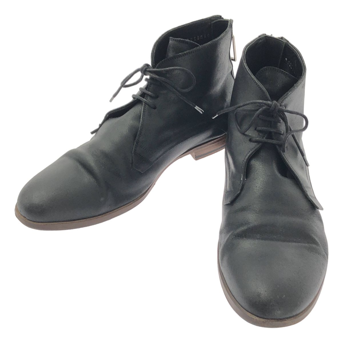 Dior homme ディオールオム スエードレザー バックジップ チャッカブーツ 40 1 2 ブラック メンズ