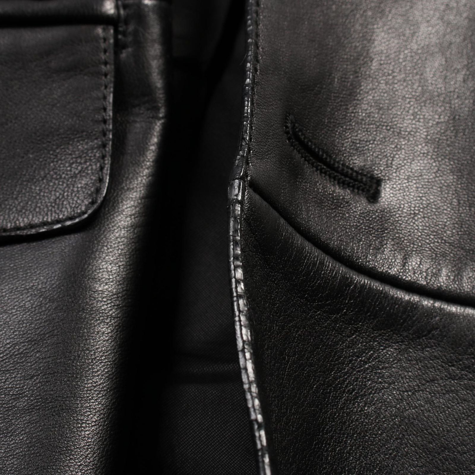 ハ*)様 LOEWE ロエベ　レザー テーラードジャケット ブラック LOEWE ロエベ レザージャケット – Trip