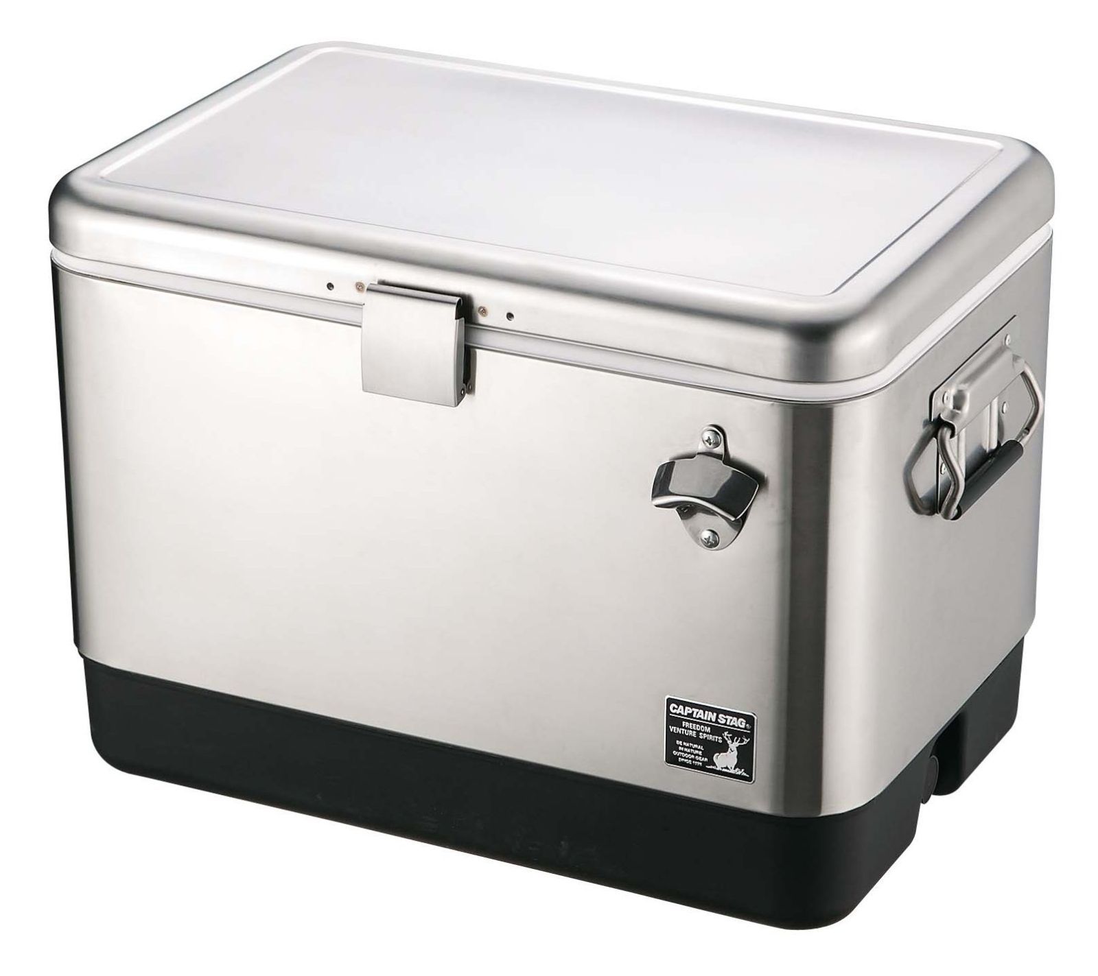 STAG クーラーボックス ステンレスフォームクーラー 容量51L キャプテンスタッグ CAPTAIN 水抜き栓 栓抜き付き UE-76