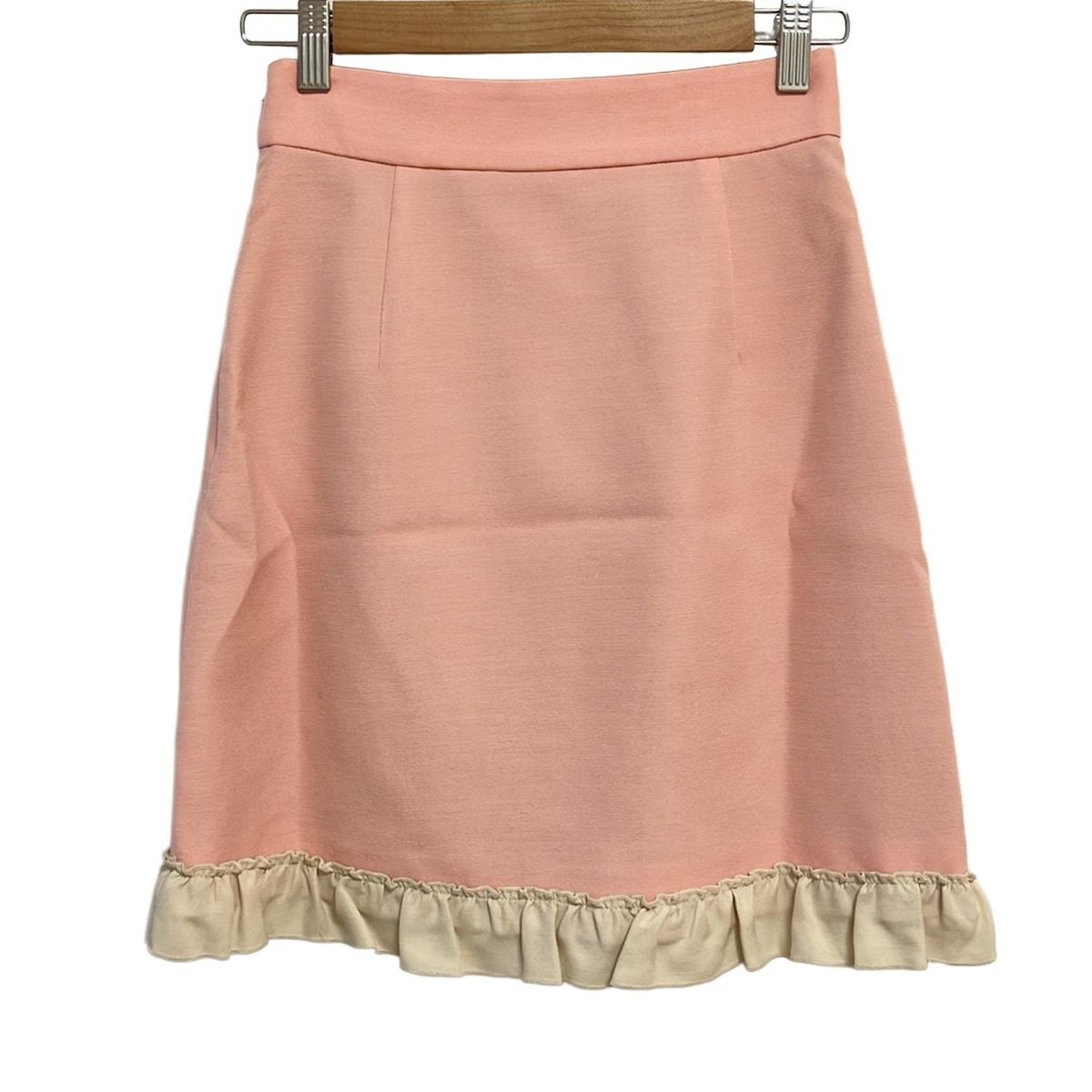 GUCCI グッチ スカート サイズ36 S レディース - 453896 ZHM18 ピンク×ベージュ ひざ丈 フリル