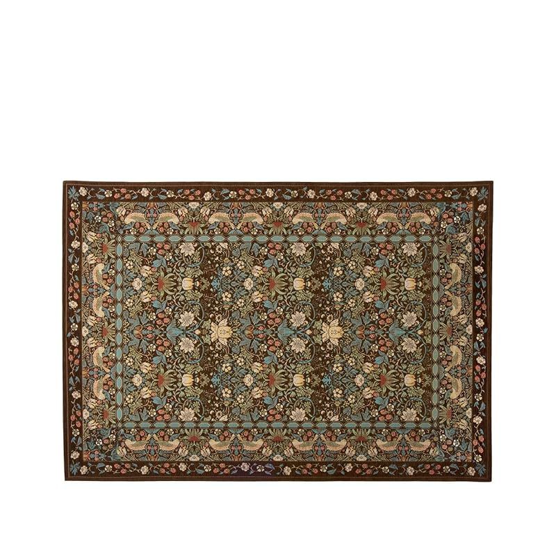 川島織物セルコン Morris Design studio モリスデザインスタジオ ラグ イチゴドロボウ ブラウン 140×200cm KF1709 ベルギー王国 1