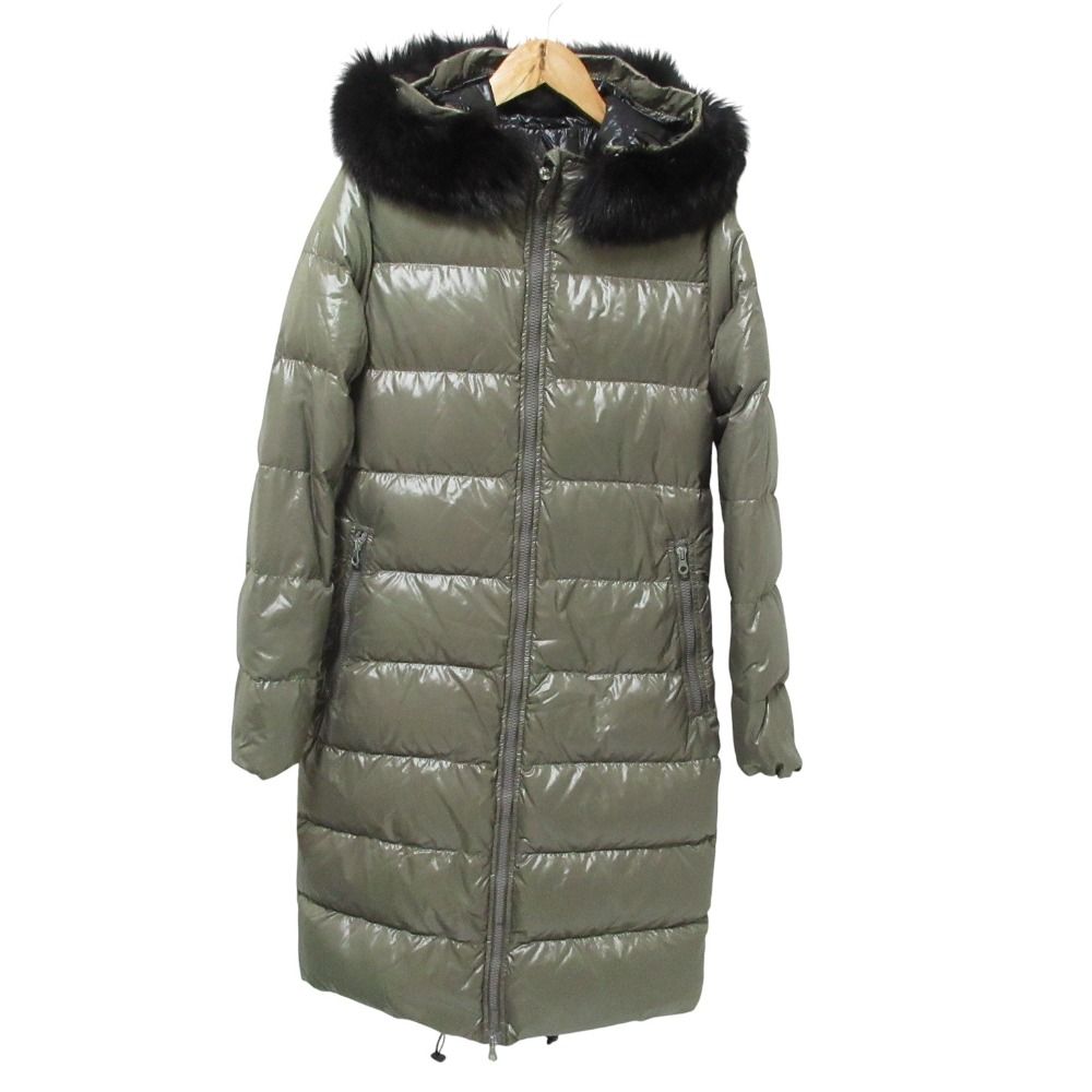 美品✨DUVETICA ダウンコート ALIA カーキ ロング丈 ラクーンファー
